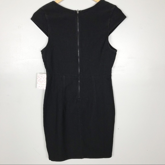 Free People Lia Denim Mini Dress - Black - Picture 5 of 7
